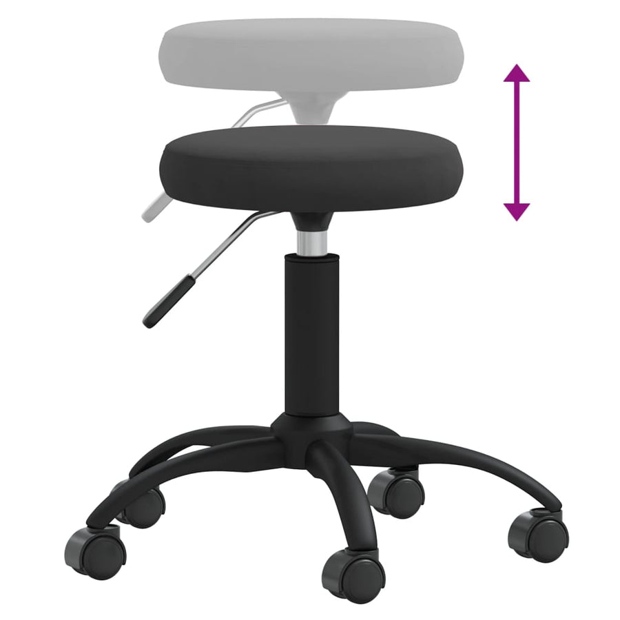 Massagekruk Fluweel Zwart