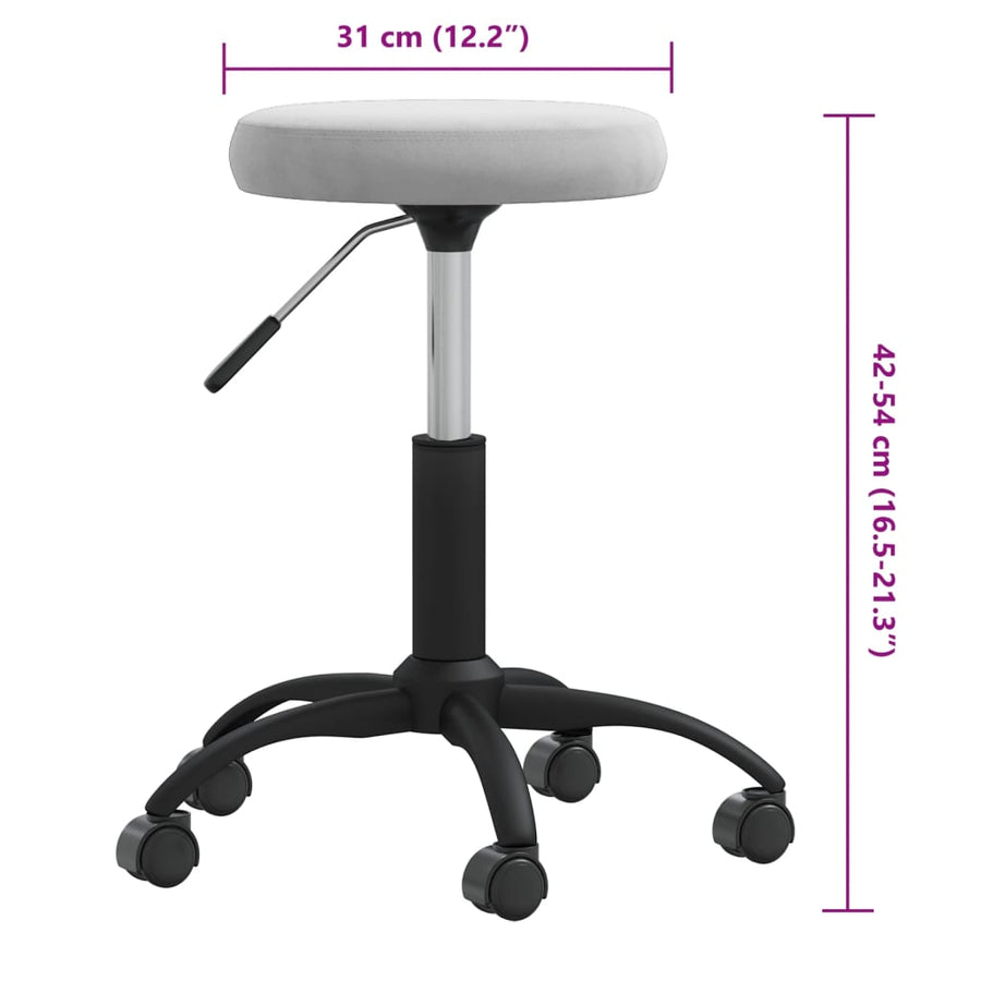 Massagekruk Fluweel Lichtgrijs