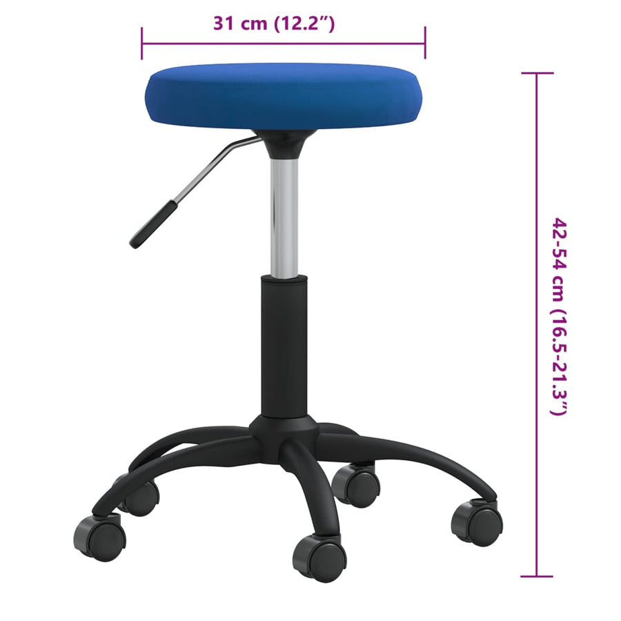 Massagekruk fluweel blauw