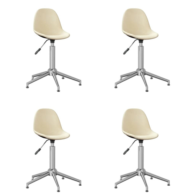 Eetkamerstoelen Draaibaar Stof Kleurig 4 Crème