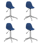 Eetkamerstoelen Draaibaar Stof 4 Blauw