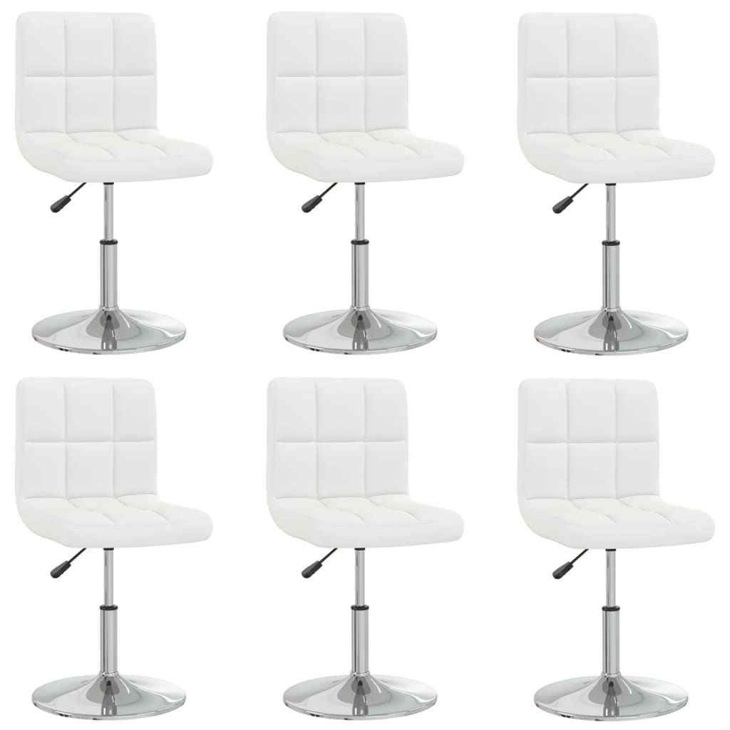 Eetkamerstoelen 6 St Kunstleer Wit