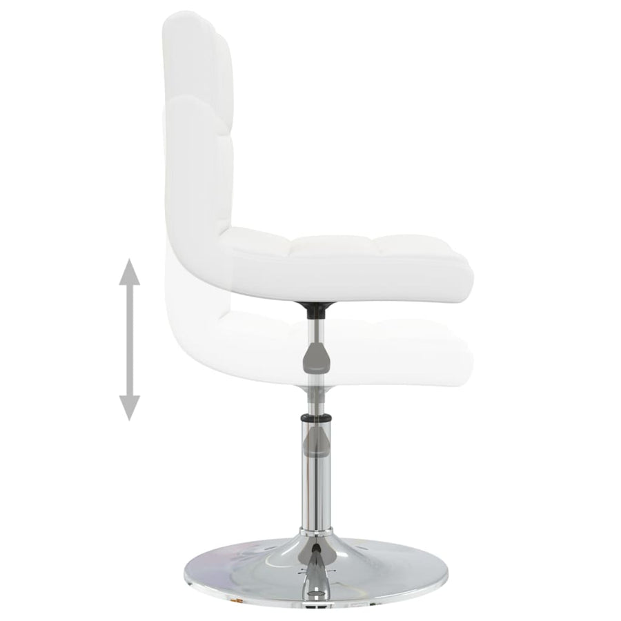 Eetkamerstoelen 6 St Kunstleer Wit