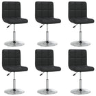 Dining chairs 6 pcs faux leather black