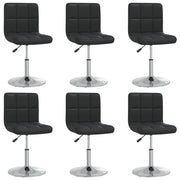Eetkamerstoelen 6 st kunstleer zwart 40x43x(71-85.5) cm