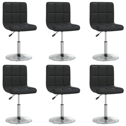 Eetkamerstoelen 6 St Kunstleer Zwart