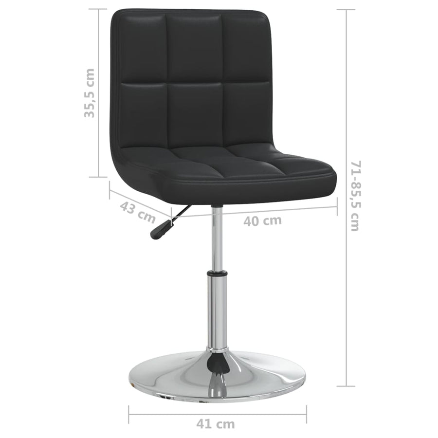 Eetkamerstoelen 6 St Kunstleer Zwart