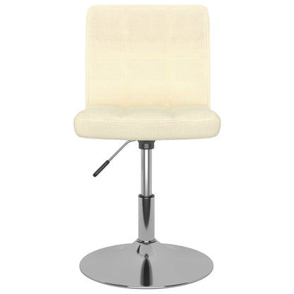 Eetkamerstoelen 4 St Draaibaar Stof Crèmekleurig