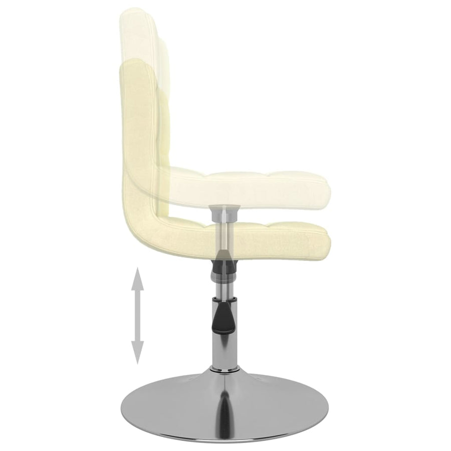 Eetkamerstoelen 4 St Draaibaar Stof Crèmekleurig