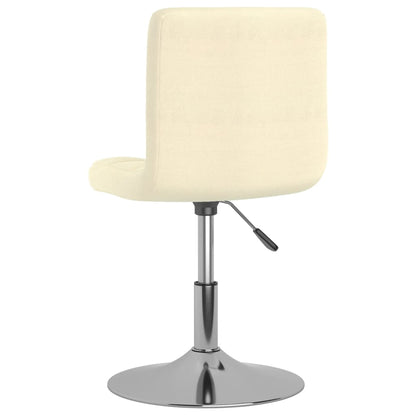 Eetkamerstoelen 4 St Draaibaar Stof Crèmekleurig