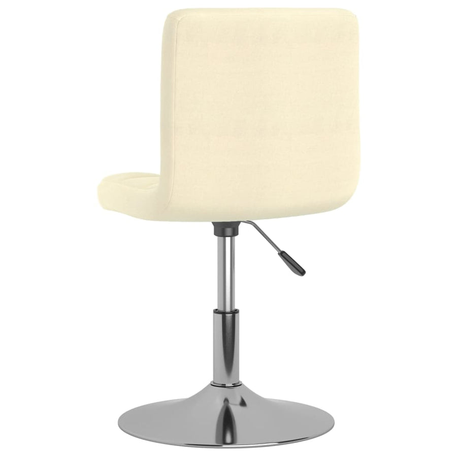 Eetkamerstoelen 4 St Draaibaar Stof Crèmekleurig