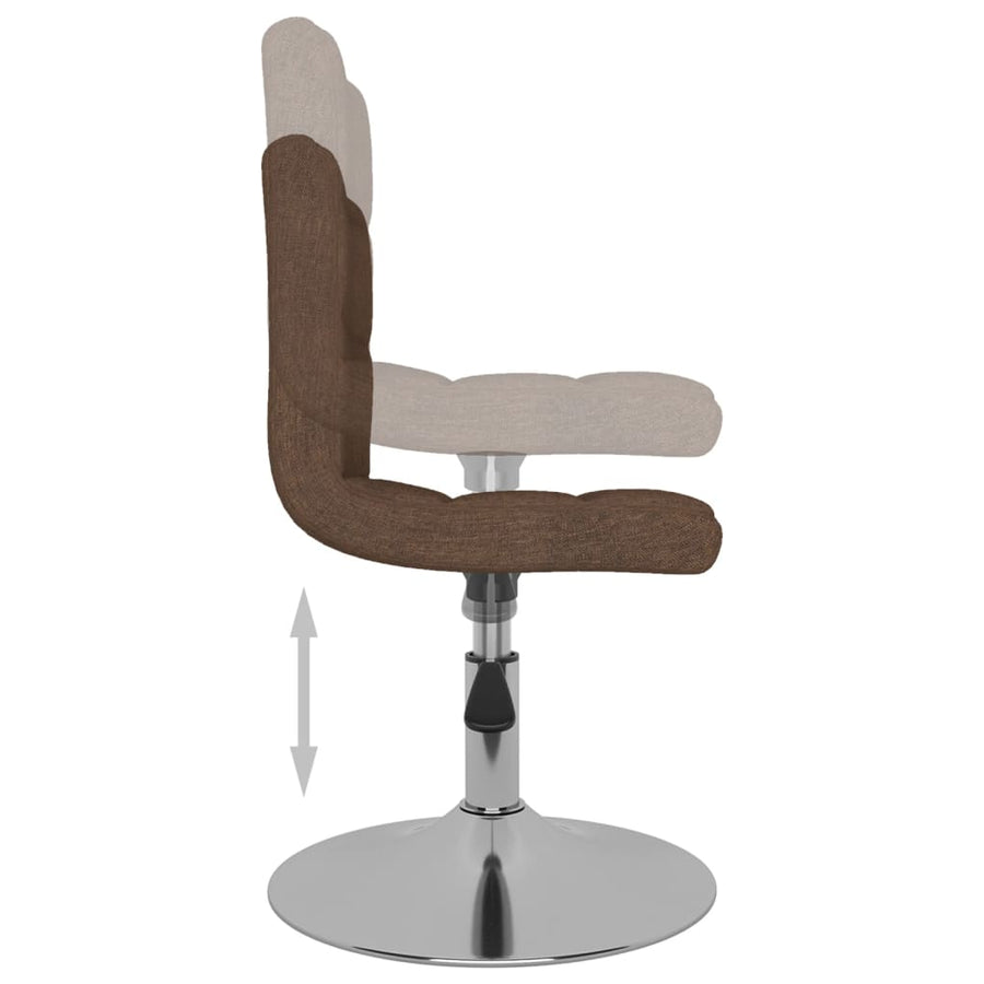 Eetkamerstoelen Draaibaar 4 St Stof Bruin