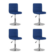 Eetkamerstoelen draaibaar 4 stuks stof blauw