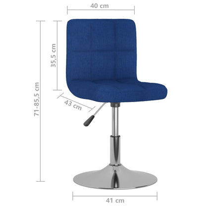 Eetkamerstoelen Draaibaar 4 St Stof Blauw