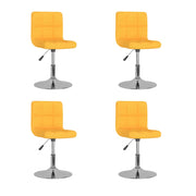 Eetkamerstoelen draaibaar 4 stuks geel