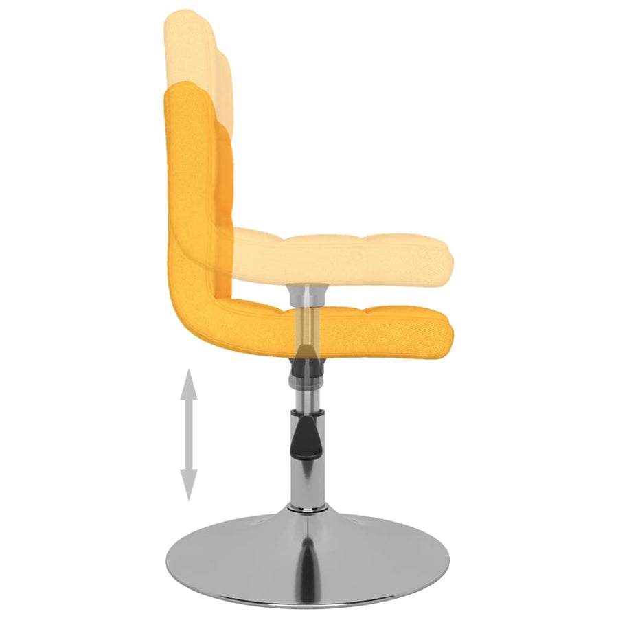 Eetkamerstoelen Draaibaar 4 St Stof Geel