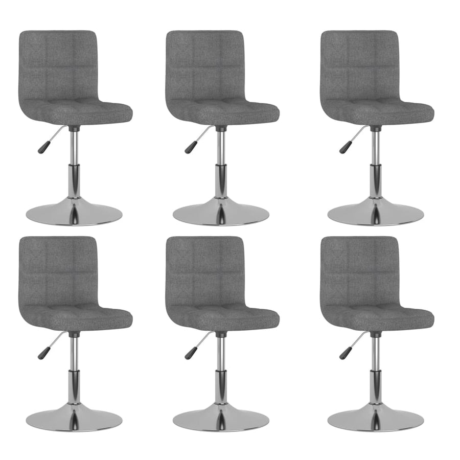 Eetkamerstoelen 6 St Stof Lichtgrijs