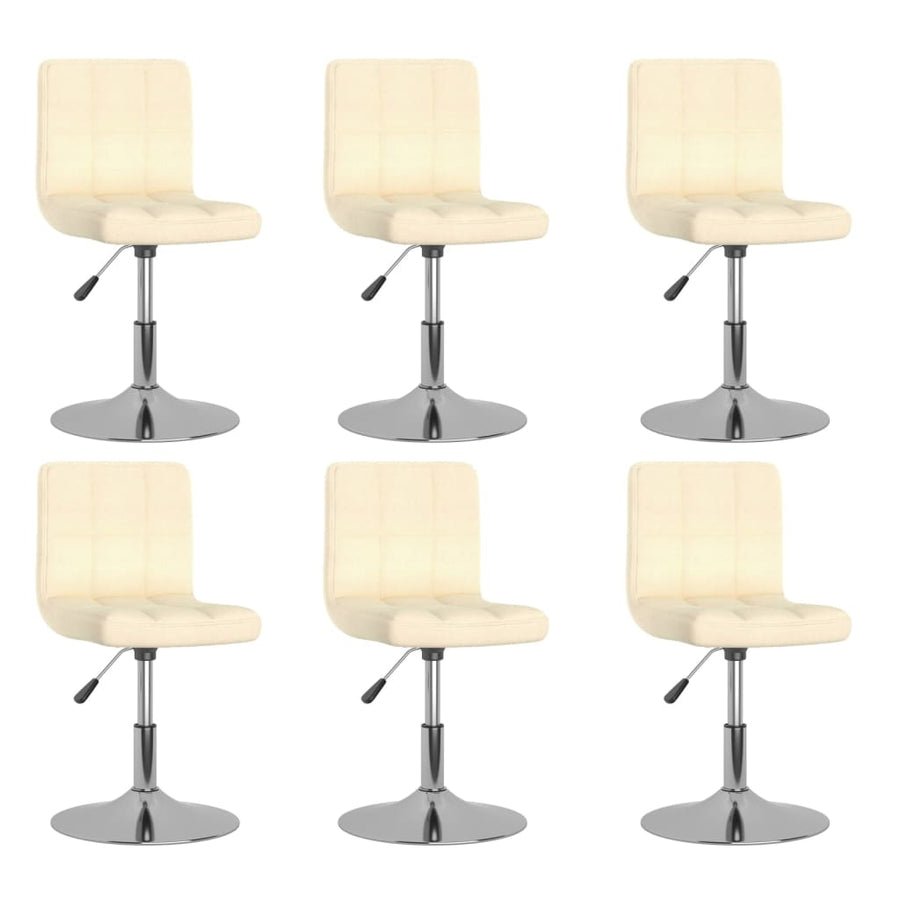 Eetkamerstoelen 6 St Stof Crèmekleurig