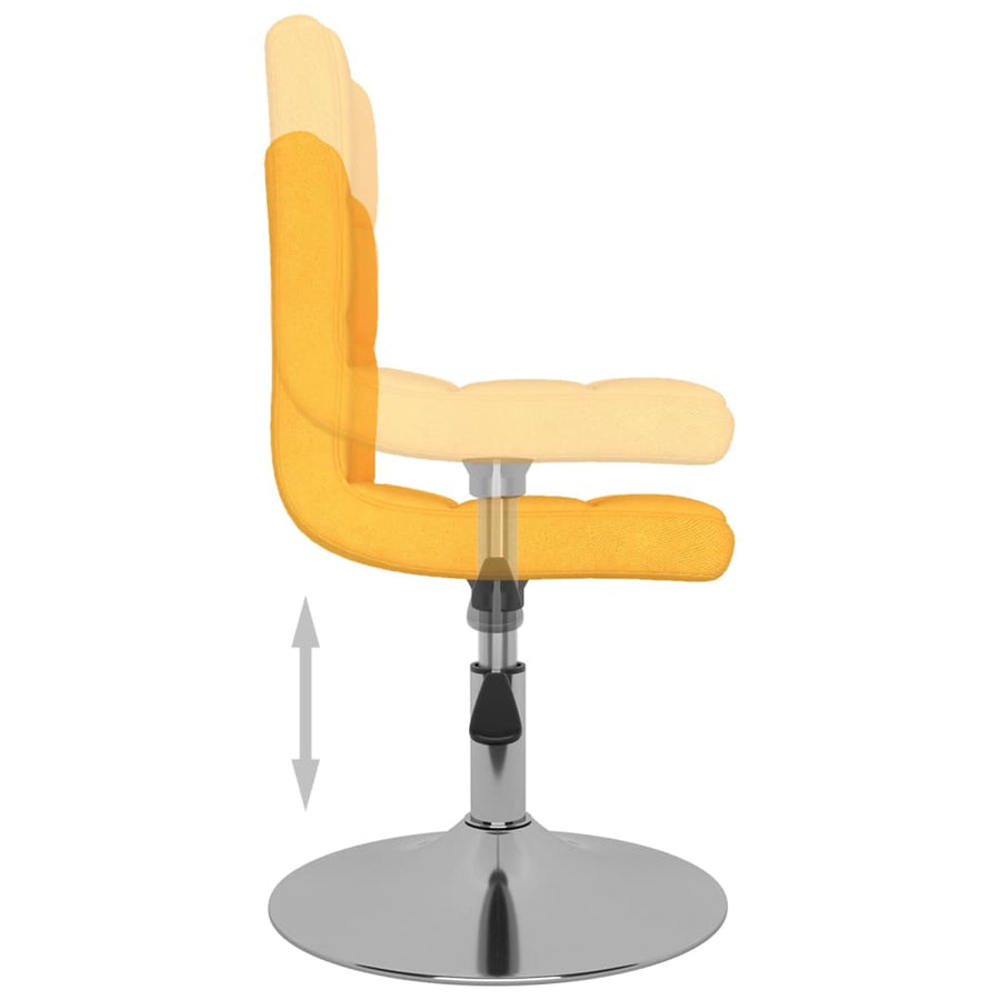 Eetkamerstoelen Draaibaar 6 St Stof Geel