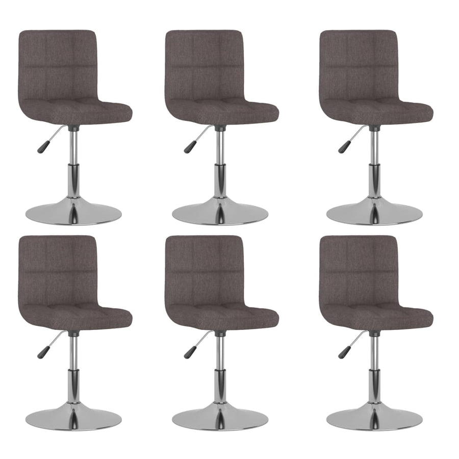 Eetkamerstoelen Draaibaar 6 St Stof Taupe