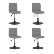 Eetkamerstoelen draaibaar 4 stuks fluweel lichtgrijs