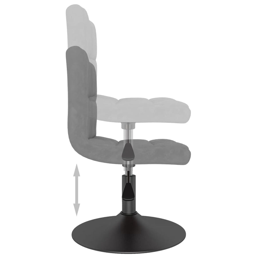 Eetkamerstoelen Draaibaar 4 St Fluweel Donkergrijs