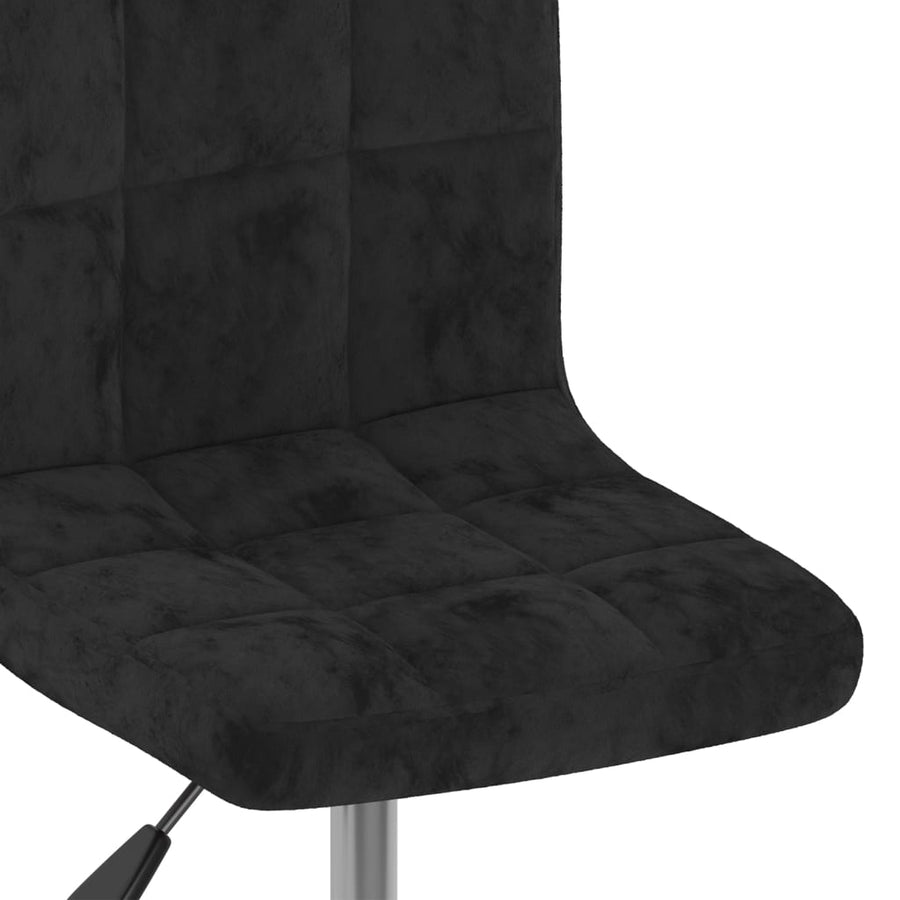 Eetkamerstoelen 6 st draaibaar fluweel zwart