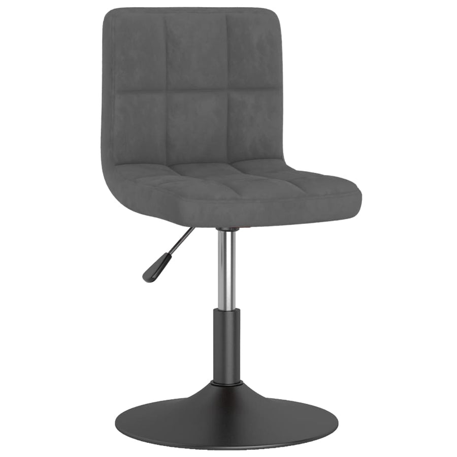 Eetkamerstoelen Draaibaar 6 St Fluweel Donkergrijs
