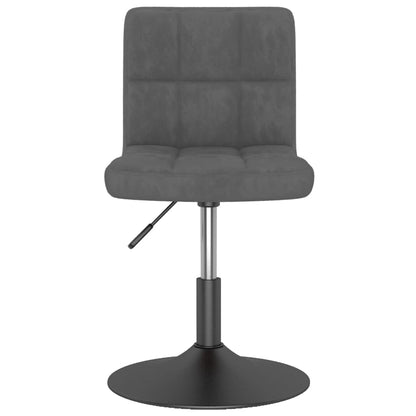 Eetkamerstoelen Draaibaar 6 St Fluweel Donkergrijs
