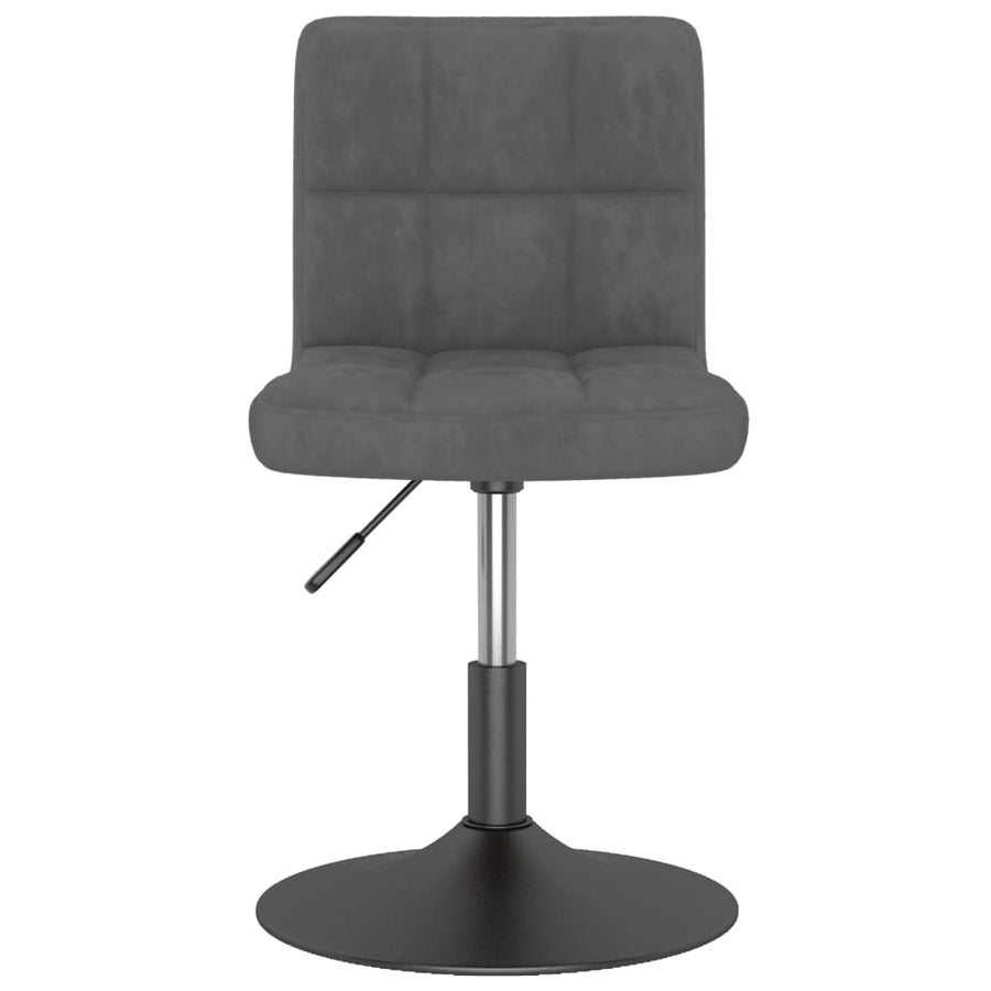 Eetkamerstoelen Draaibaar 6 St Fluweel Donkergrijs