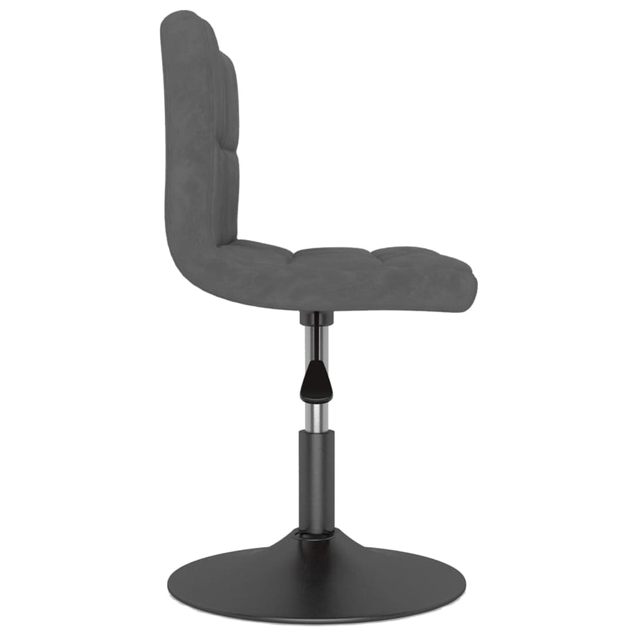 Eetkamerstoelen Draaibaar 6 St Fluweel Donkergrijs
