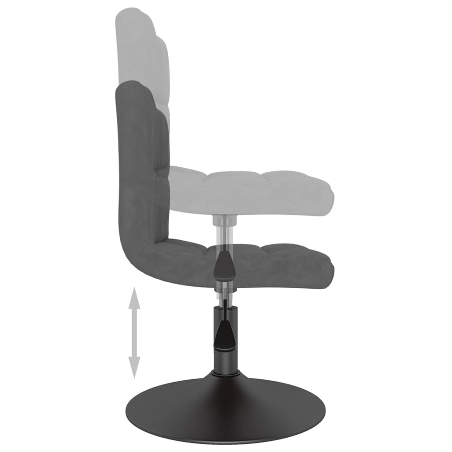 Eetkamerstoelen Draaibaar 6 St Fluweel Donkergrijs