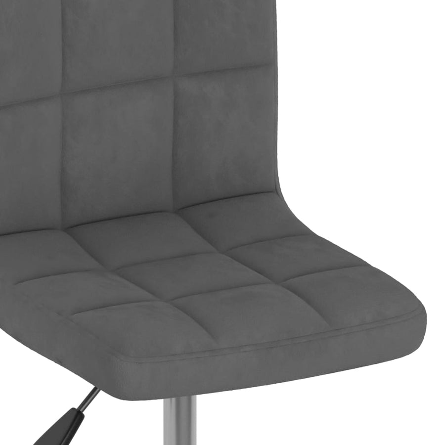 Eetkamerstoelen Draaibaar 6 St Fluweel Donkergrijs
