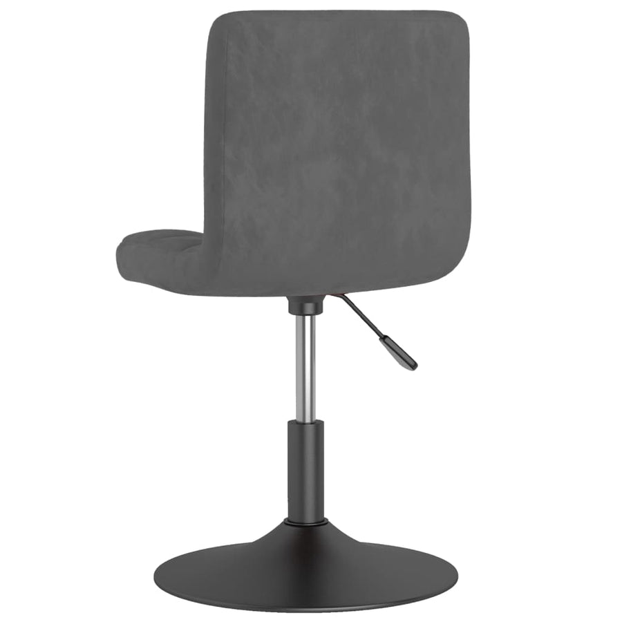 Eetkamerstoelen Draaibaar 6 St Fluweel Donkergrijs