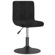 Eetkamerstoel draaibaar fluweel zwart 40x43x71-85.5 cm