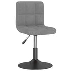 Dining chair swivel velvet light grey