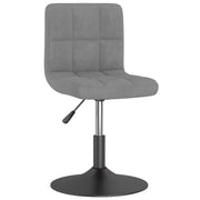 Eetkamerstoel draaibaar fluweel lichtgrijs 40x43x71-85.5 cm