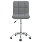 Dining chair swivel fabric light grey