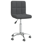 Eetkamerstoel draaibaar stof donkergrijs 40x47x(74.5-86)cm