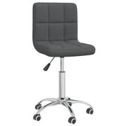 Dining chair swivel fabric dark grey