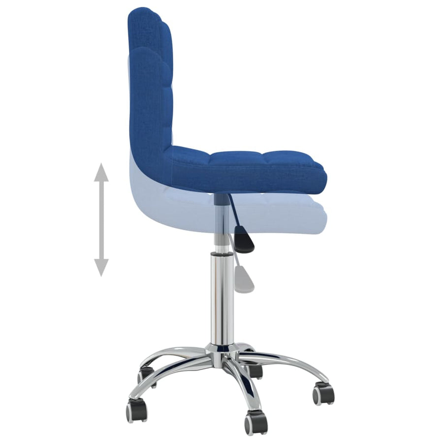Eetkamerstoel Draaibaar Stof Blauw 1