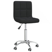 Eetkamerstoel draaibaar stof zwart 74,5-86 cm