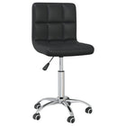 Dining chair swivel artificial leather black