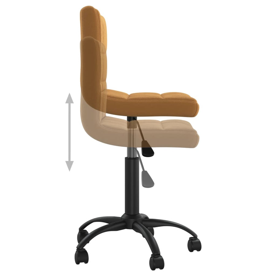 Eetkamerstoel Draaibaar Fluweel Bruin Bruin