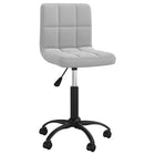 Eetkamerstoel draaibaar fluweel lichtgrijs 76-87.5 cm