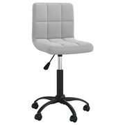 Eetkamerstoel draaibaar fluweel lichtgrijs 76-87.5 cm