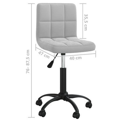 Eetkamerstoel Draaibaar Fluweel Lichtgrijs 1