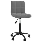 Eetkamerstoel draaibaar fluweel donkergrijs 40x47x(76-87.5) cm