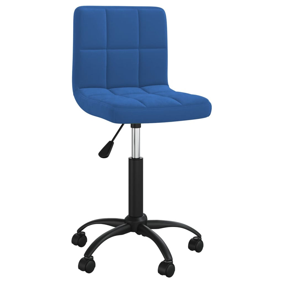 Eetkamerstoel Draaibaar Fluweel Blauw 1