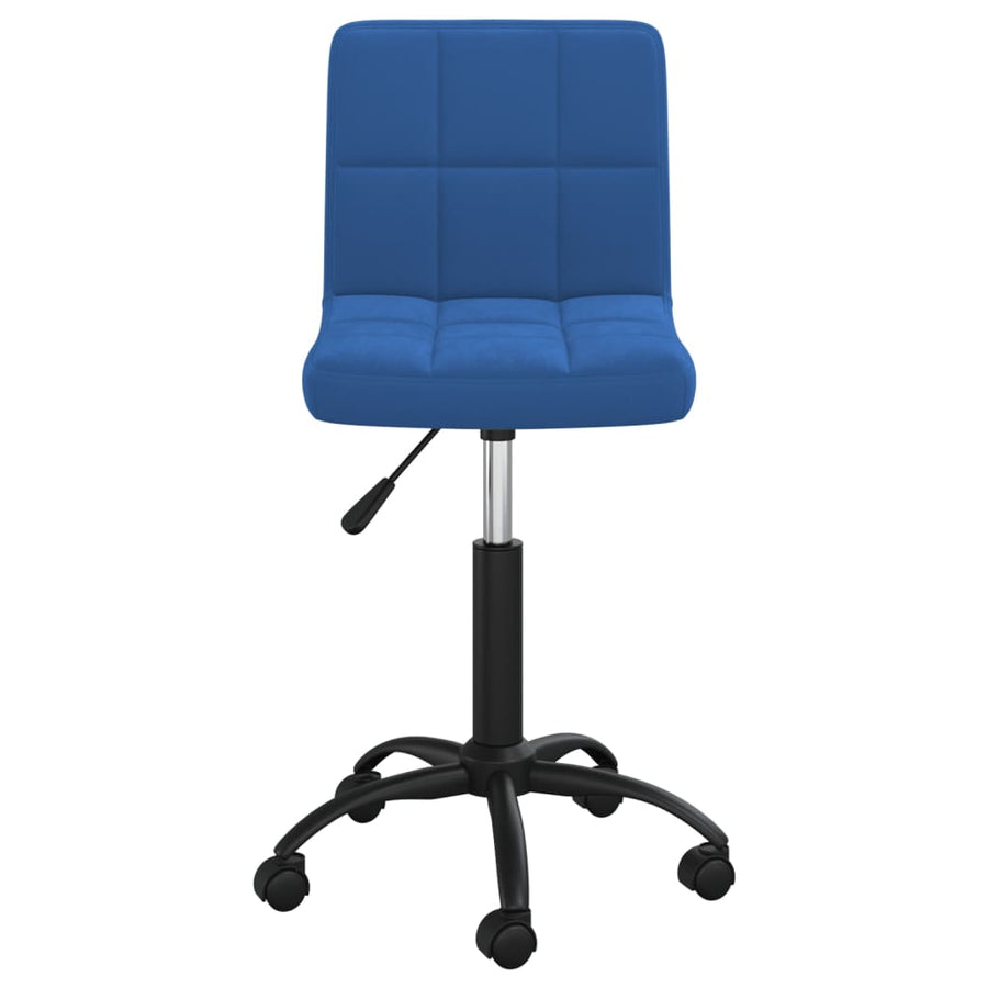 Eetkamerstoel Draaibaar Fluweel Blauw 1